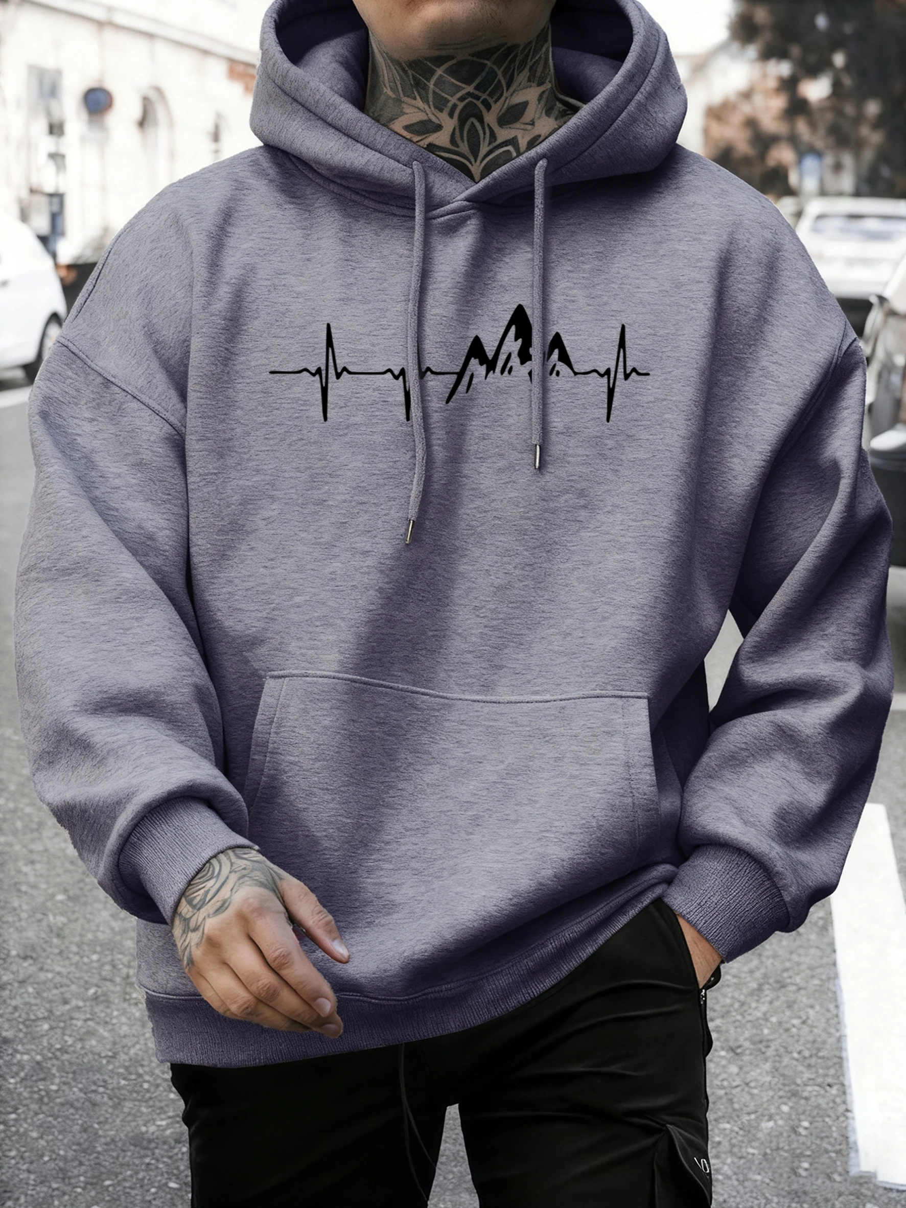 

Ecg состава пейзажных принтов, мужская толстовка с капюшоном, осенние пуловеры в стиле хип-хоп, удобная мягкая флисовая спортивная одежда с круглым вырезом и длинными рукавами