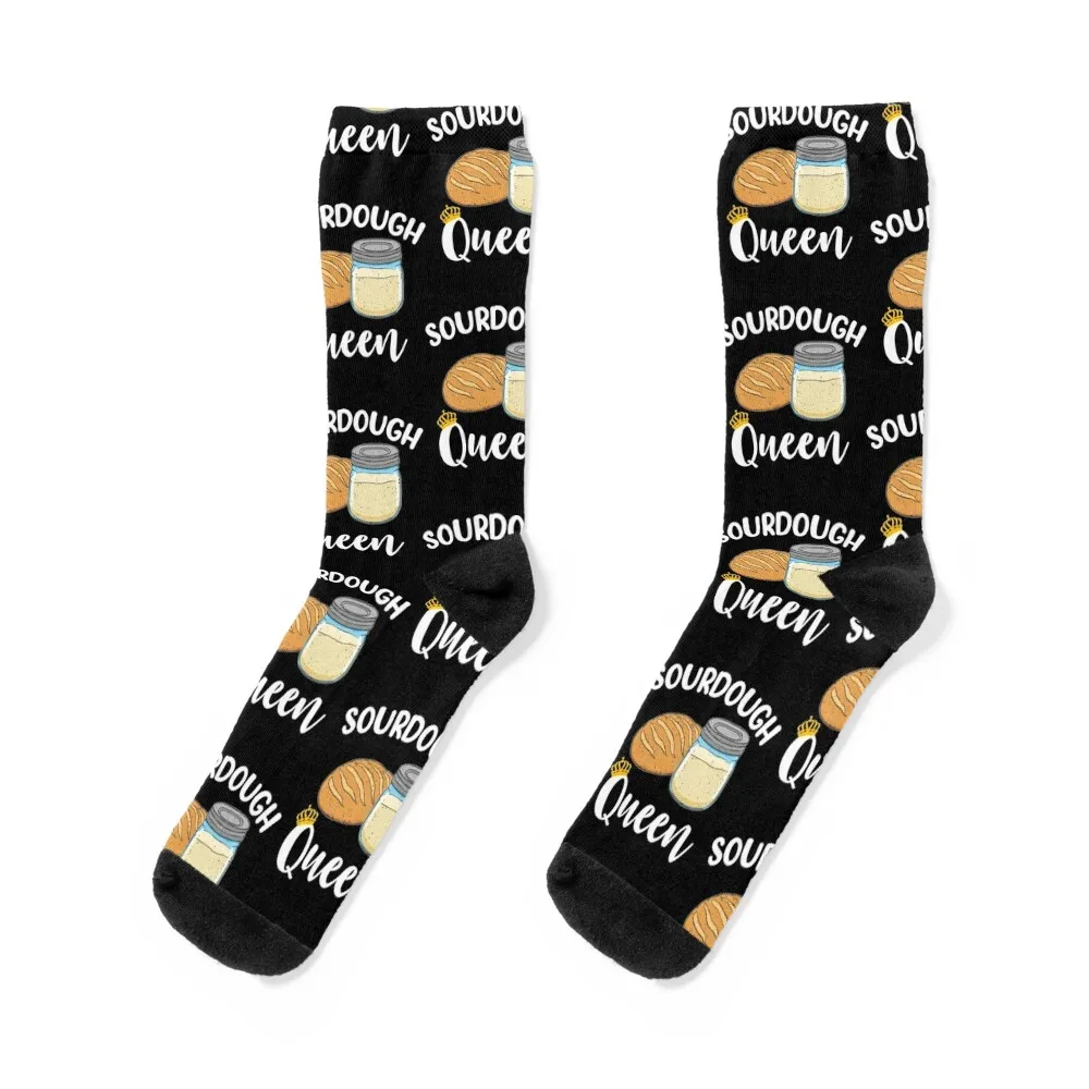 

Sourdough Baker Gear Sourdough Queen Bread Baker graphic Socks Soccer happy luxury Socks Girl Men's