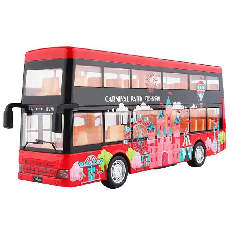 

Double Decker Bus Toy Alloy Simulation Model, Small Car Boxed Children's Toys