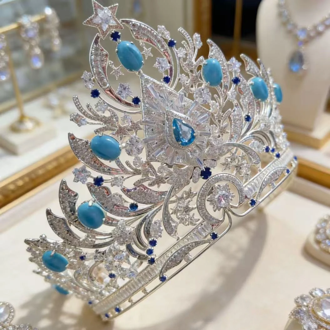 NEW Big Luxury Queen Tiaras Beauty Champion Crowns Baroque Pageant Bridal Wedding Tiaras