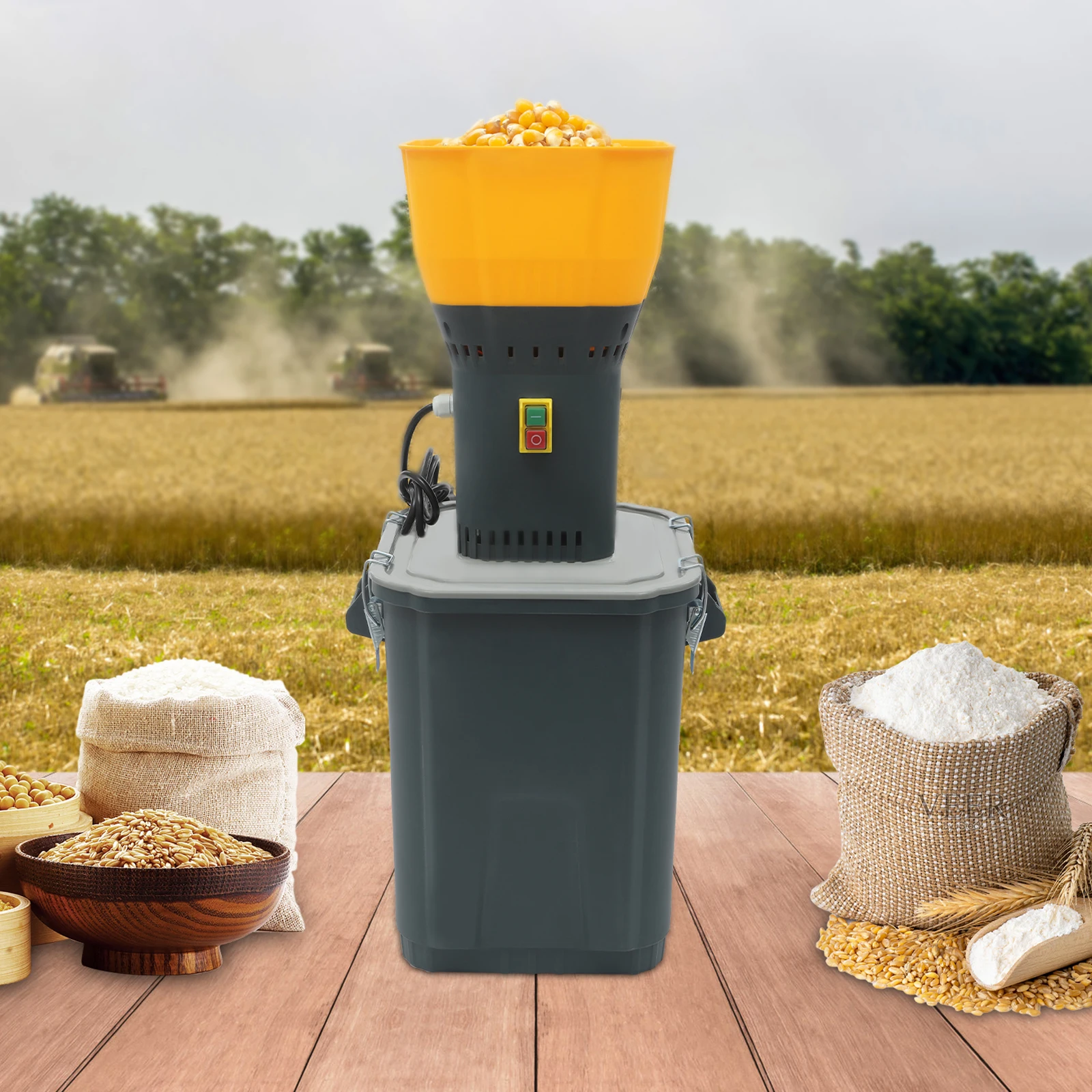 Grain Grinder 30L/7.92gal Grain Mill Pp Food Grinder Mill Pulverizer Powder   hine for Grain Spice Corn