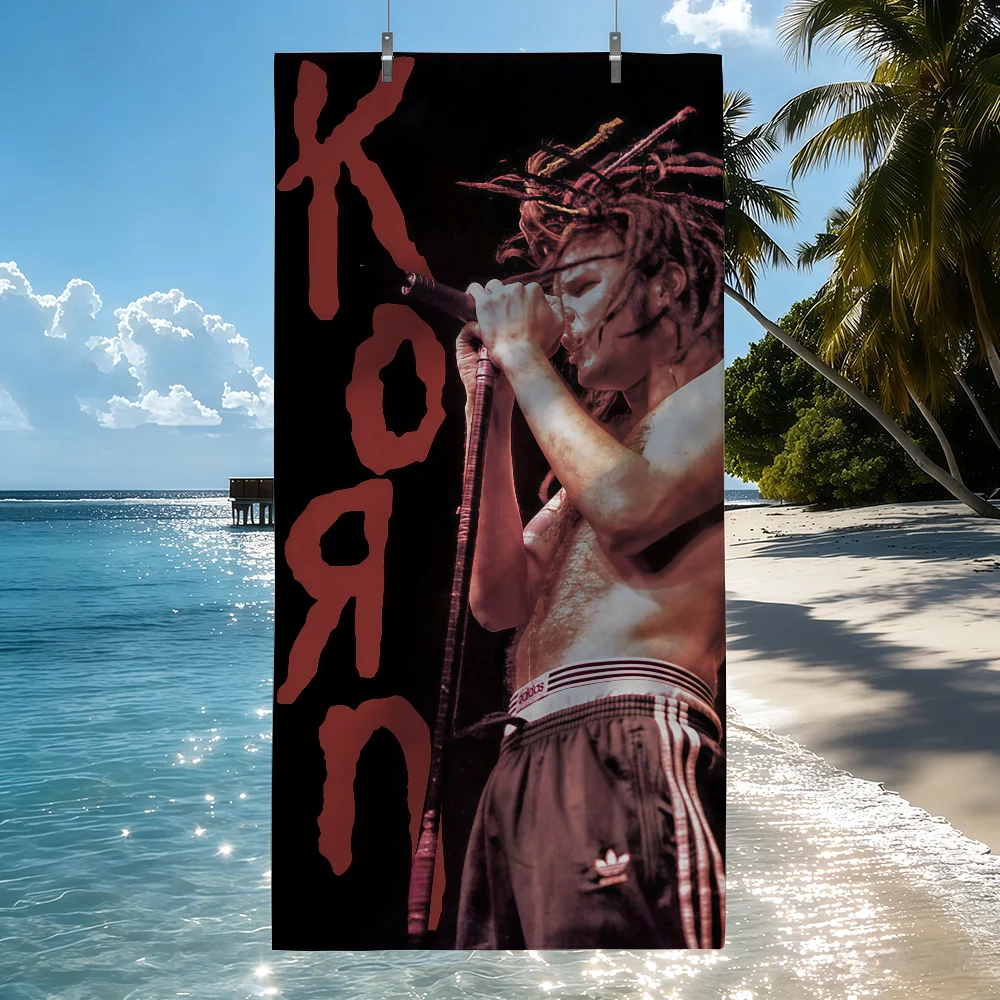 Band K-Korn-N Towel Sports Quick Dry Travel Camping Sandproof Soft Light Large Beach Towel