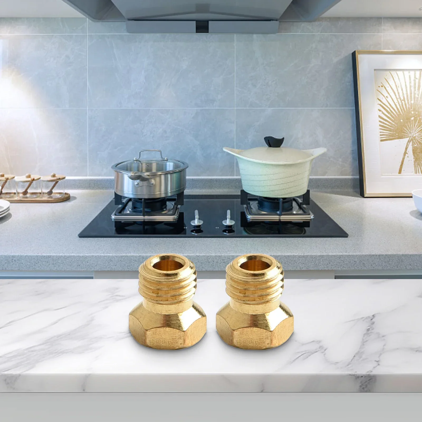 10pcs Brass Burner Nozzle M6*0.75 Thermal Propane Injector Conversion Kit Gas Injection Eva Nozzle For Cooking Water Heaters