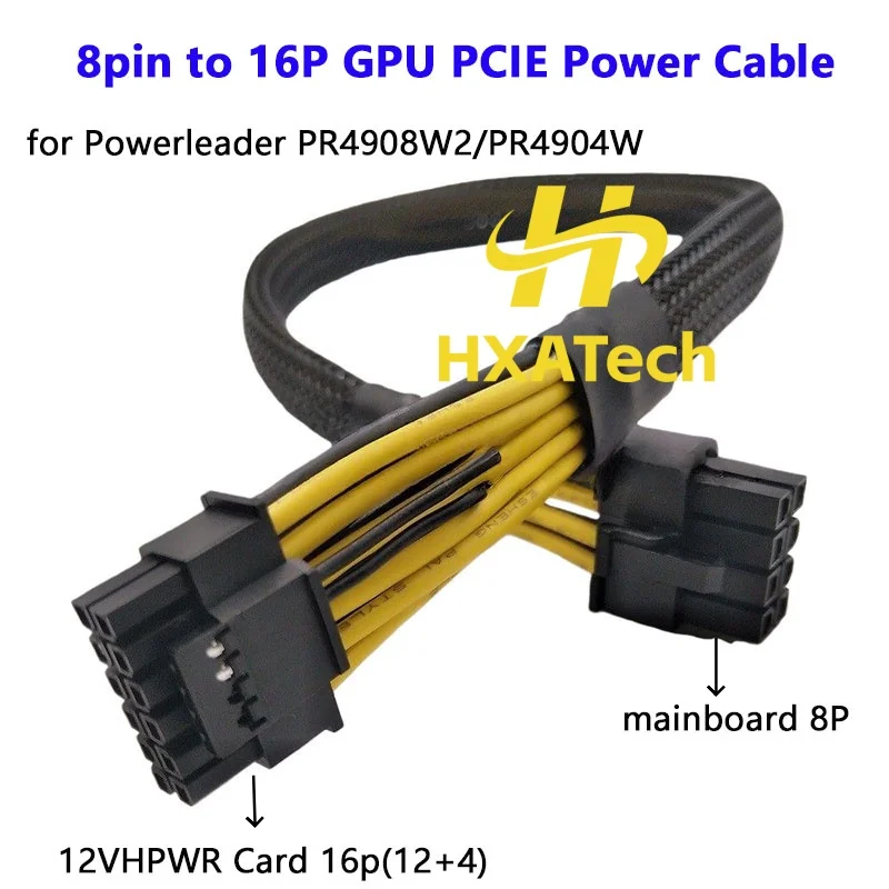 HXATech- For Powerleader PR4908W2 PR4904W Server mainboard 8Pin to 16Pin PCIE 12VHPWR Graphics Card GPU Power Cable and A100 L20