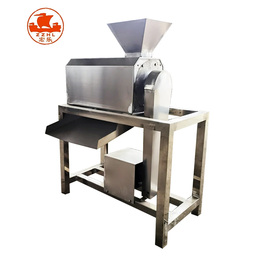 Tomato Crushing Pulping Machine Pulp Extractor Grinder Fruit Pulp Beater Depulper and Seed Separator Machine