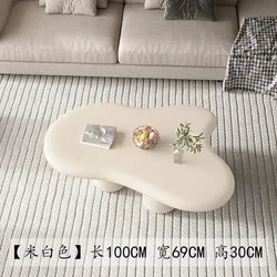 Atmosphere Cream Wind Cloud Blossom Style Living Room Sofa Tea Table Irregular Cloud Table, Cloud Tea Table