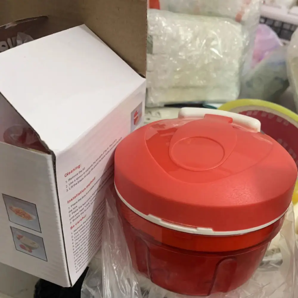 Manual Garlic Chopper Kitchen Hand Pull Vegetable Processor Ginger Crusher Multifunctional Cooking Tool Food Mincer Device
