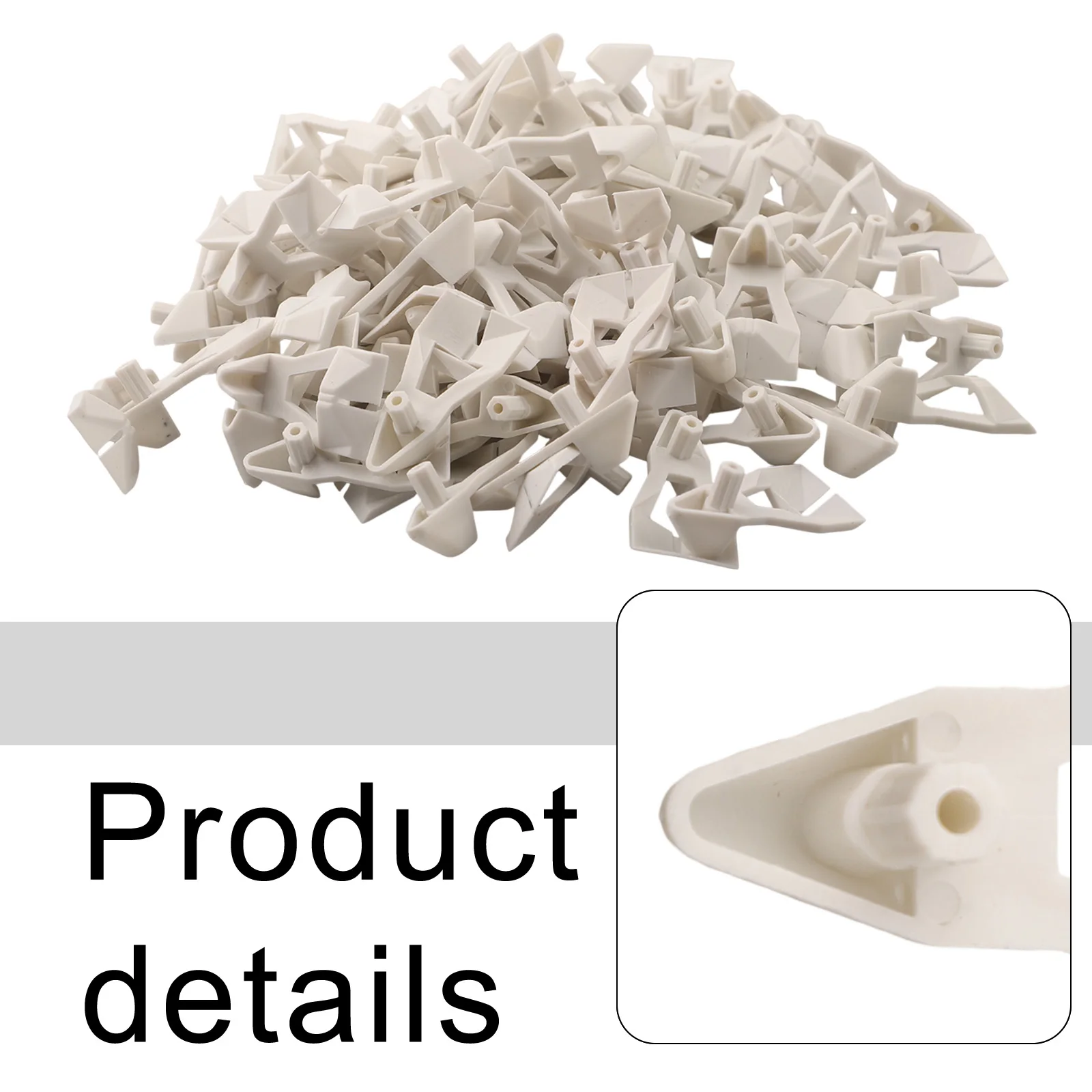Accessories Shelf Clips White Plastic Shelf Pins Self-locking Design Stable Triangular Structure Thickened Plastic