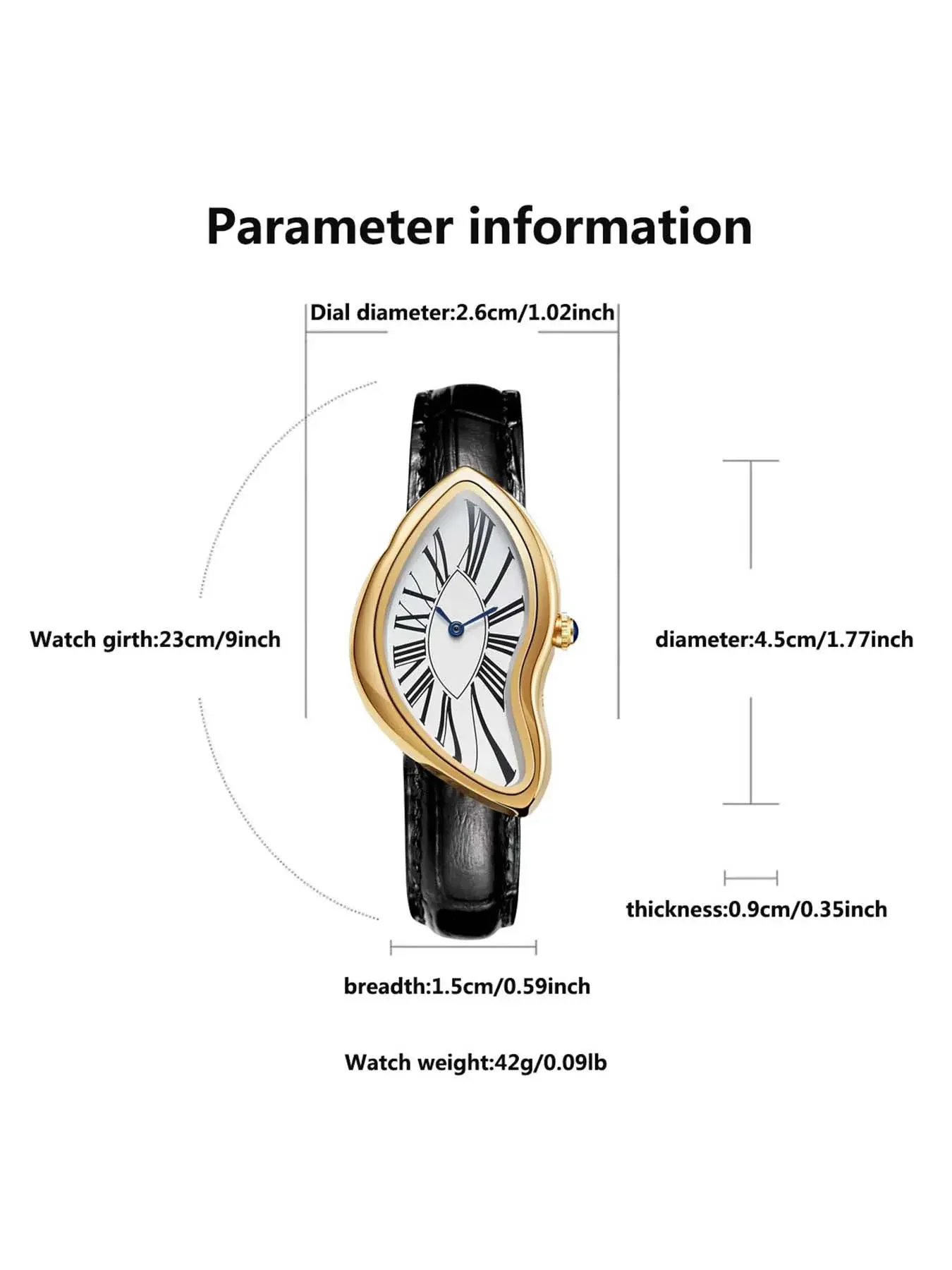 Creative Irregular Shape Watch, Vintage Y2K Design with Quartz Analog Watch Movement, Alloy Case and Mineral Glass, Unique Fashion Accessory, Irregular Shaped Watch, Analogue Quartz Watch, Quartz Wristwatch, Fashionable Watches