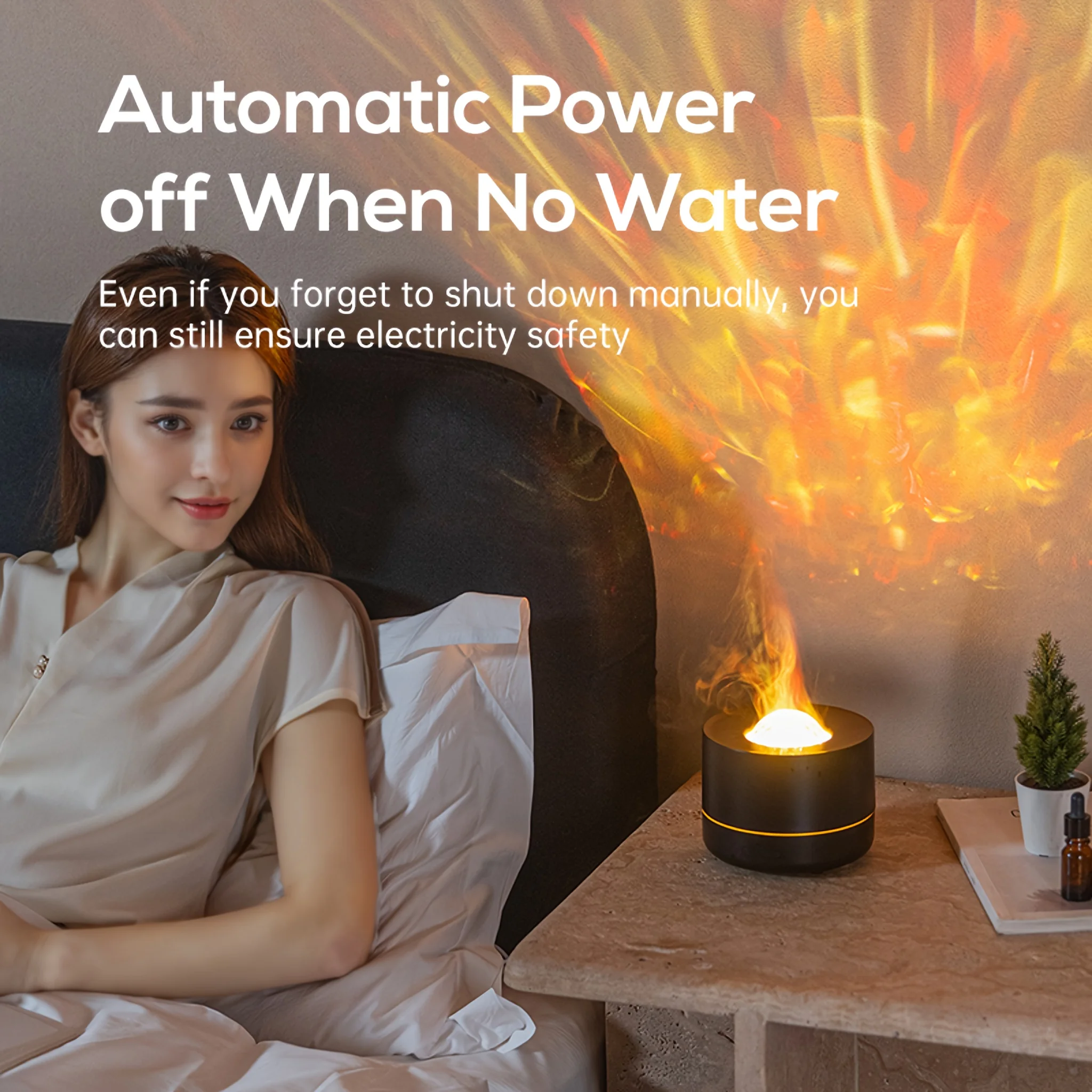 2025 جديد ستار الإسقاط المرطب الملونة التدرج الغلاف الجوي الإضاءة 360 °   إسقاط دوار لغرفة النوم/المكتب/الفندق