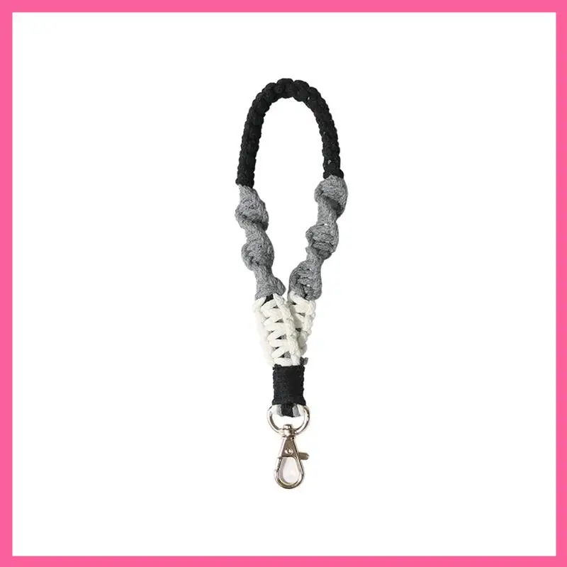 ABNM 6PCS Boho Macrame Phone Wrist Strap, Cell Phone Lanyard With Tether Tab, Keychain Wristlet Charm, Anti-Loss Phone Chain