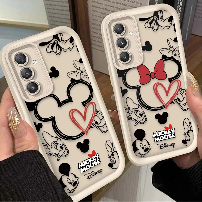 Custodia per telefono Disney Mickey Minnie Mouse per Samsung Galaxy S24 Ultra S23 FE S22 S21 Plus A54 A34 A14 A73 A53 A33 5G custodie in Silicone