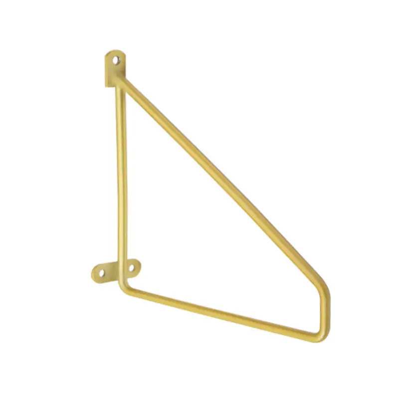 2PCS Triangle Bracket Gold Layer Plate Holder Multifunctional Wall Mounted Partition Shelf Fixed Support Bracket Hardware