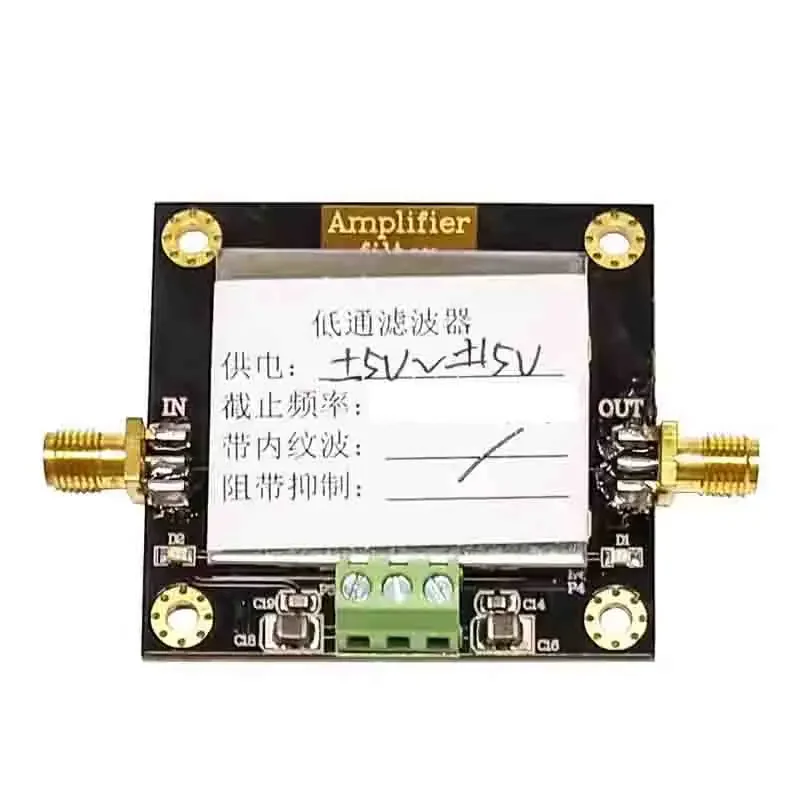 8th order filtering low-pass filter module cut-off frequency 1KHz, in band ripple less than 1dB, stopband suppression