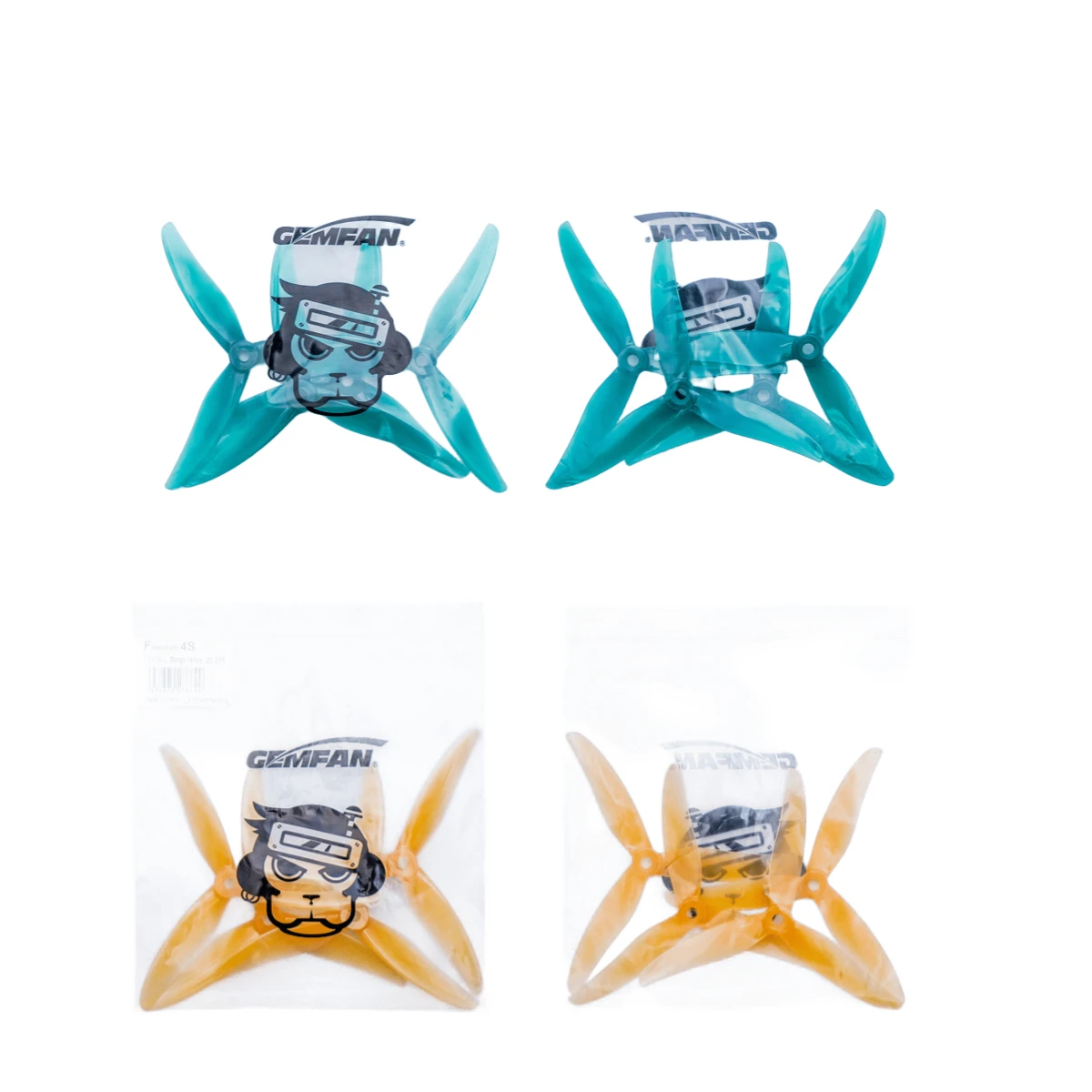 2Pairs (2CW+2CCW) Gemfan Hurricane 51466 MCK V2 3-Blade PC Propeller for RC FPV Freestyle 5inch Drones DIY Parts