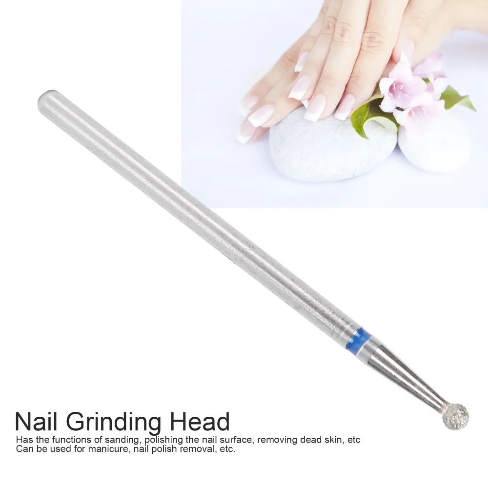 

50pcs Ball Head Spherical Nail Drill Bits Diamond Texture Replacement Accessory Ball Head Grinding Head Cuticle Clean Drill Bits