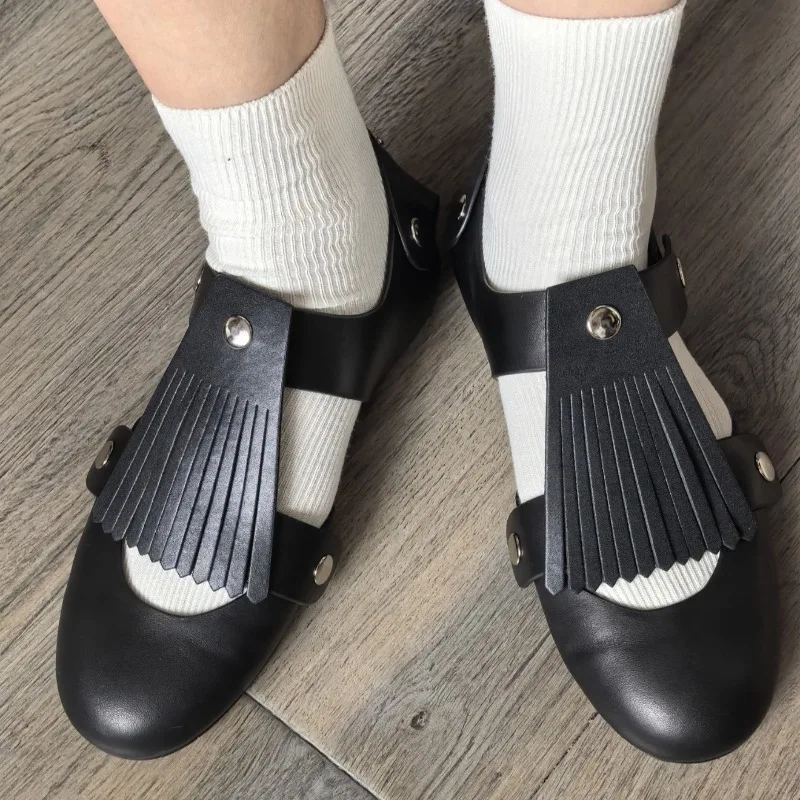 

Retro Women's Mary Jane Shoes Exquisite Round Head Casual Shoes for Woman Fashion Ballet Flat Shoe Designer Shoes Zapatos Mujer
