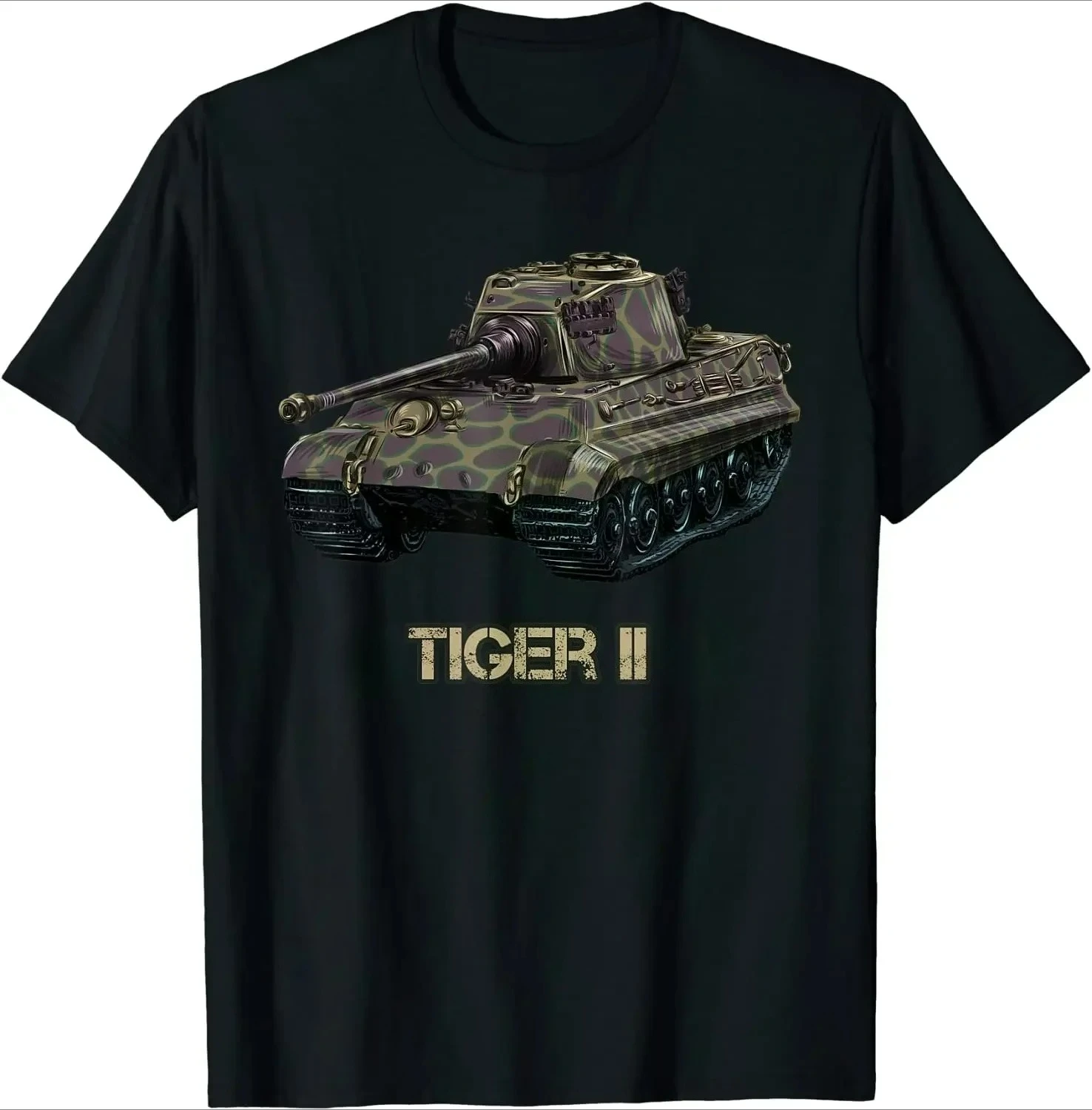 Panzer VI King Tiger German Tiger II Tank T-Shirt 100% Cotton O-Neck Summer Short Sleeve Casual Mens T-shirt