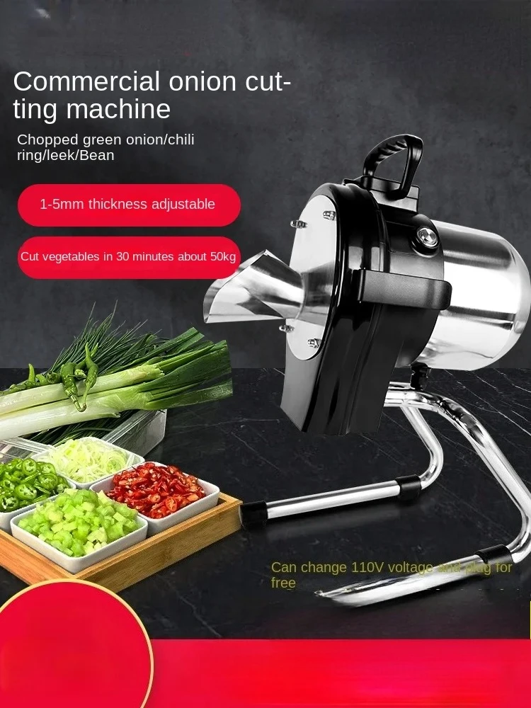 Chopped Green Onion Cutting Machine Small Commercial Automatic Cutting Leek Beans Fennel Cutting Pepper Ring Machine Chili
