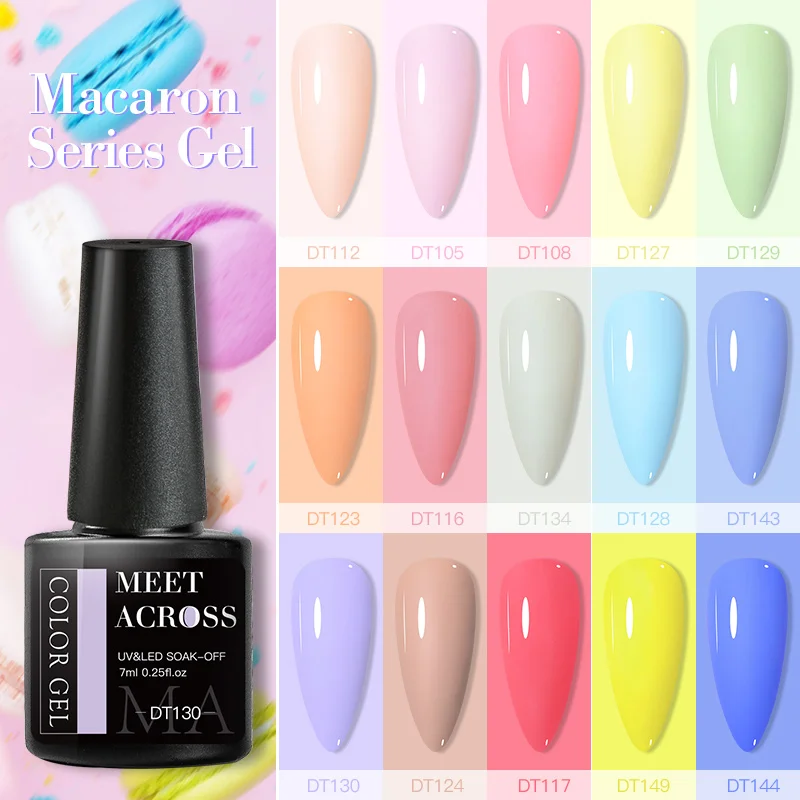 3pc macaron gel unha polonês kit diy colorido design da arte do prego semi permanente embeber fora uv gel verniz manicure base fosco casaco superior