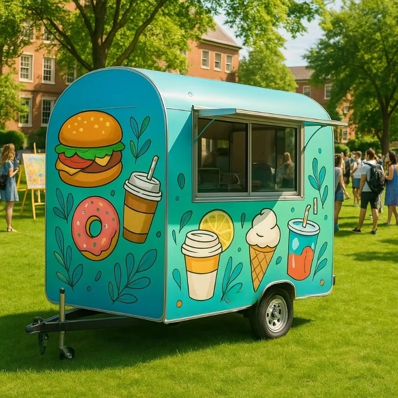 Mobile Container Food Kiosk, Custom Portable Bar Shop, Movable Restaurant Box and Food Trailer for Daily Business