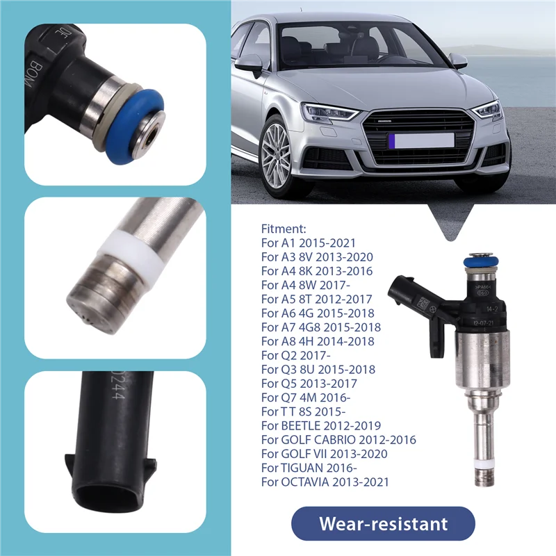 

4 шт. 06L906036AA Топливная форсунка для A3 A4 5 A6 A7 Q5 VW Golf 7 GTI Passat Touran 2.0 TFSI TSI-06L906036K 06A906036G