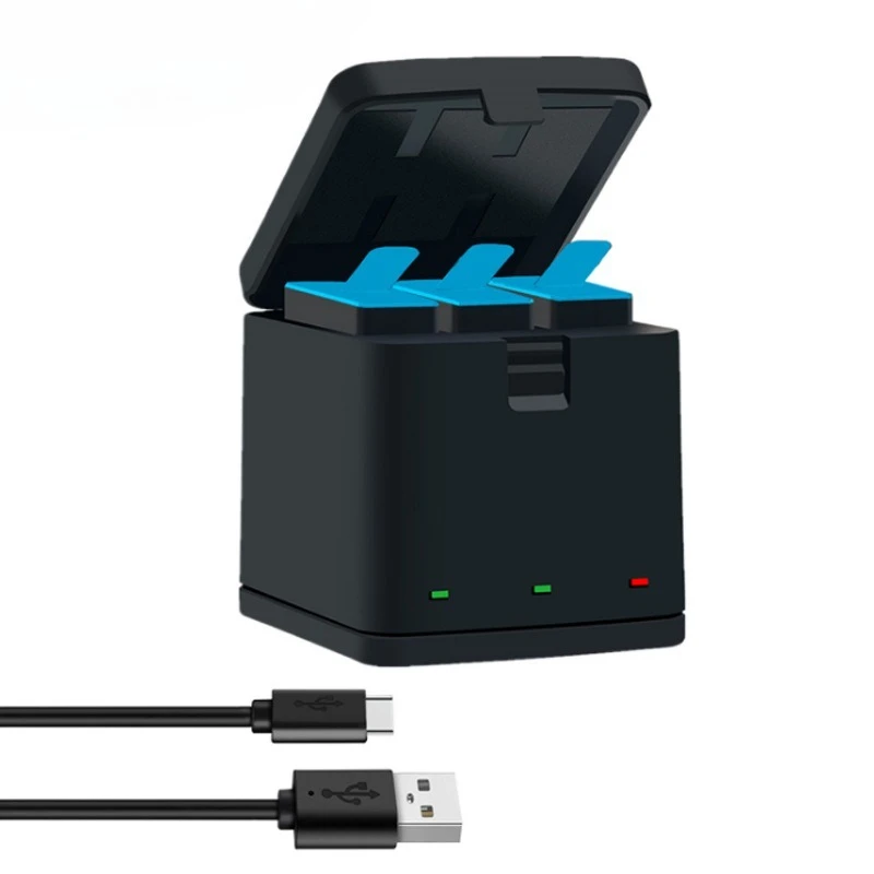 Compatibile con Gopro12/11/10/9 Triple Charger Hero Accessori per fotocamera Custodia di ricarica Custodia per batteria