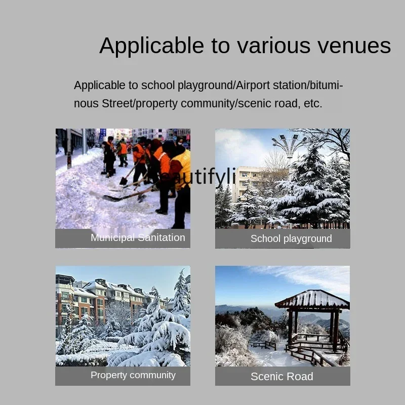 Small Snow Sweeper  Hand Push Wheel Snow Cleaner Blower Household Multi-Function Road Snow Remover