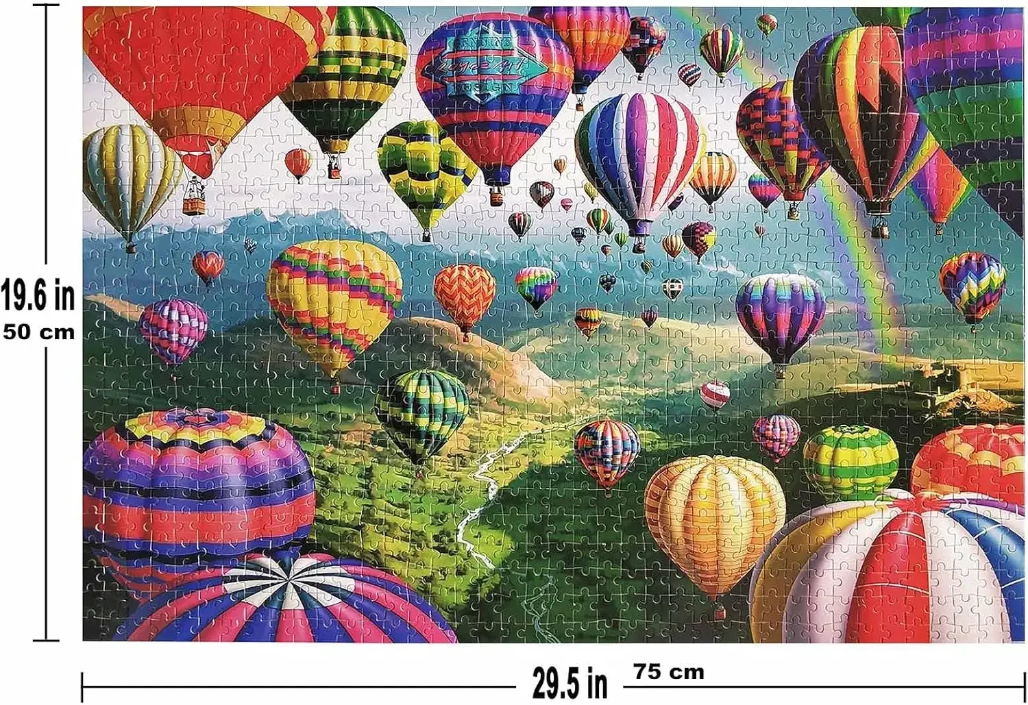 Puzzle en bois avec ballon à air chaud, 300 à 1000 pièces, qualité supérieure, activité familiale, cadeau parfait pour tous âges et niveaux de compétences