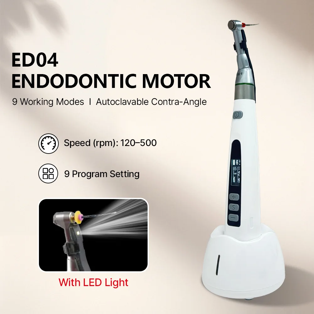 

Dental Wireless LED Endo Motor 16:1 dental restoration kit and wireless Endo with LED light motor root canal instrument