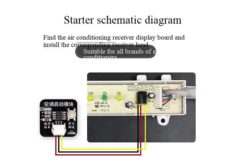 Klimaanlagen-Automatikstarter-Einschaltmodul, Midea und Gree, Stromausfallspeicher, Ausschalten und Neustart, Universalmodell – Detail 6