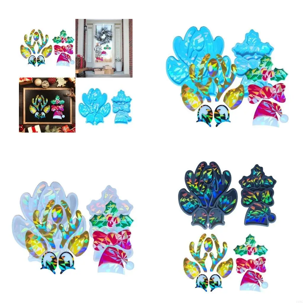 195C 2 Pcs Elk Christmas Hat Ornament Decoration Mold for Jewelry Making