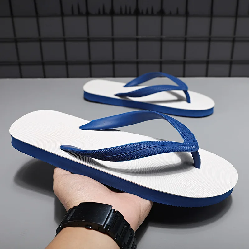 

Flip-flops Men's Sandals Large Size Pinch Beach Shoes Casual Summer Trend Couple Fashion Outdoor Slippers