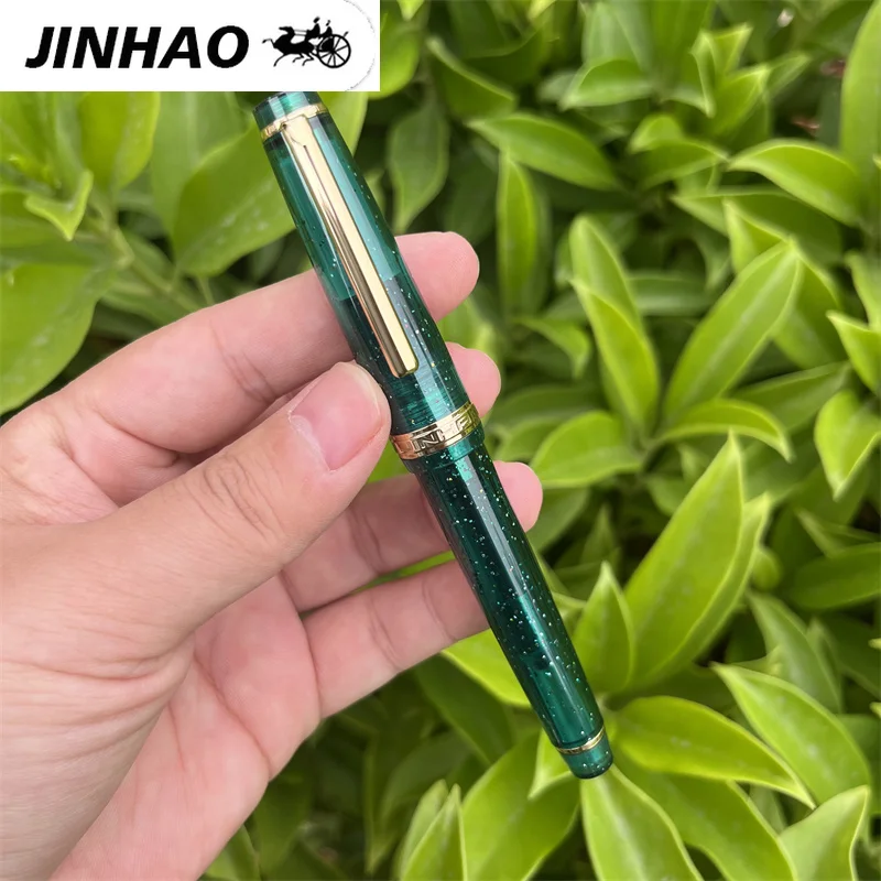 

New Jinhao 82 Fluorescent Translucent Fountain Pen Schmidt EF/F/M Nib Flat Cap Acrylic Professional Collection Writing Ink Pen