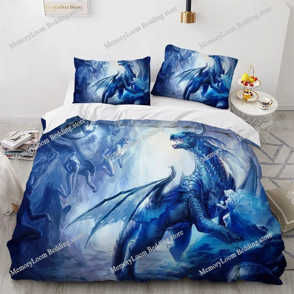 Pterosaur Dragon Soft Bedding Set Single-Twin-Full-Queen-King Size Adult Kid Bedroom Breathable Duvet Cover 2025 Luxury Gift