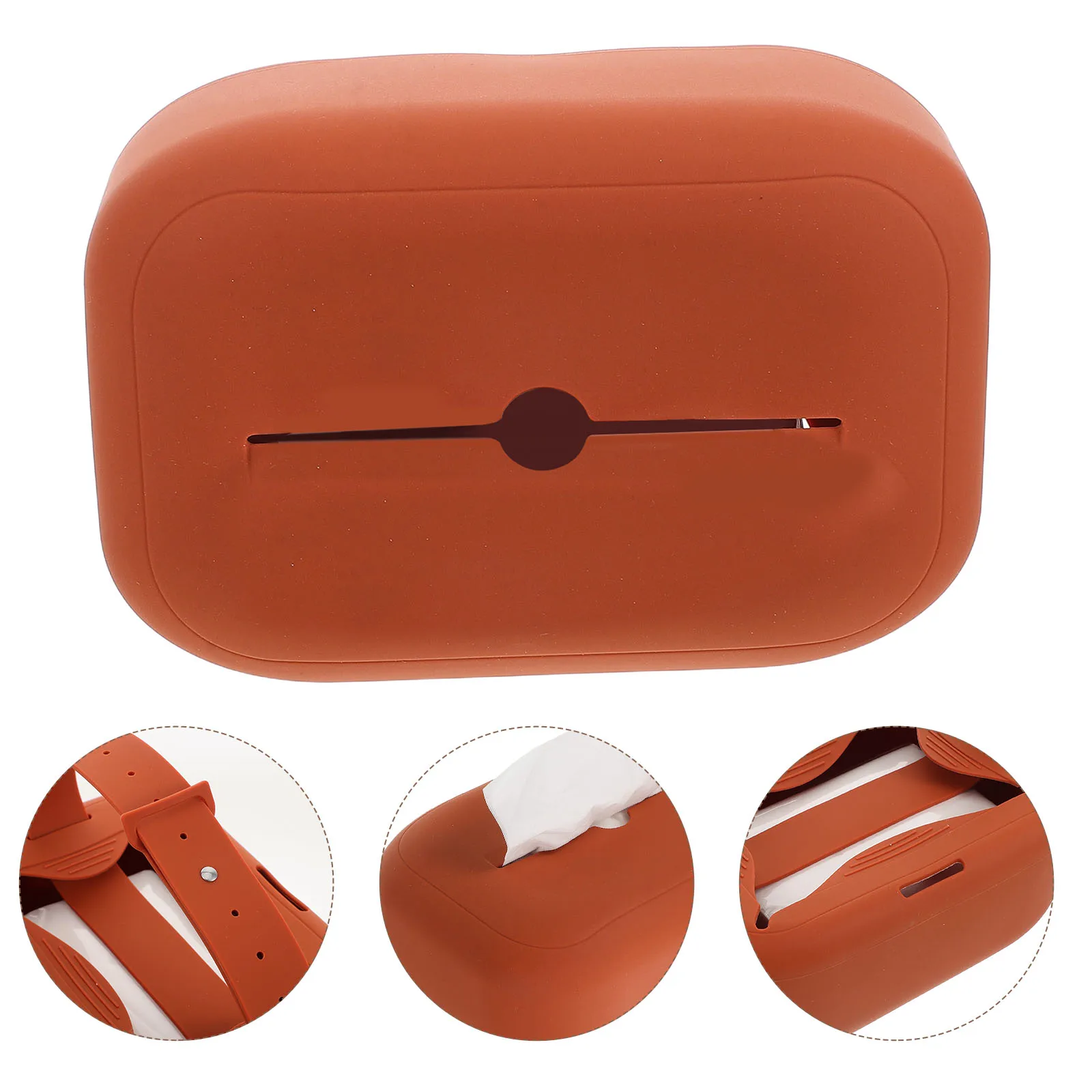 

Car Tissue Box Paper Towel Holder Organizer Storage Container Napkin Dispenser Sillicone Hanging Multifunctional Car Accessories