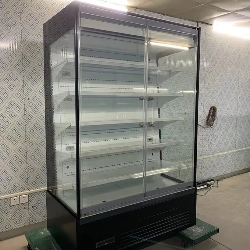 Commercial Multideck Beverage Display Chiller Glass Door Open Refrigerated Cabinet for Convenience Store