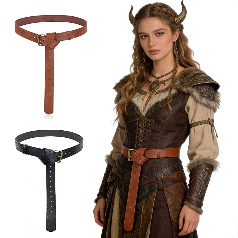 Vintage-Gürtelset mit graviertem Drachenmuster, Aufbewahrungstasche und Rockclips |   Mittelalterliche Fantasy-Rollenspiel-Accessoires