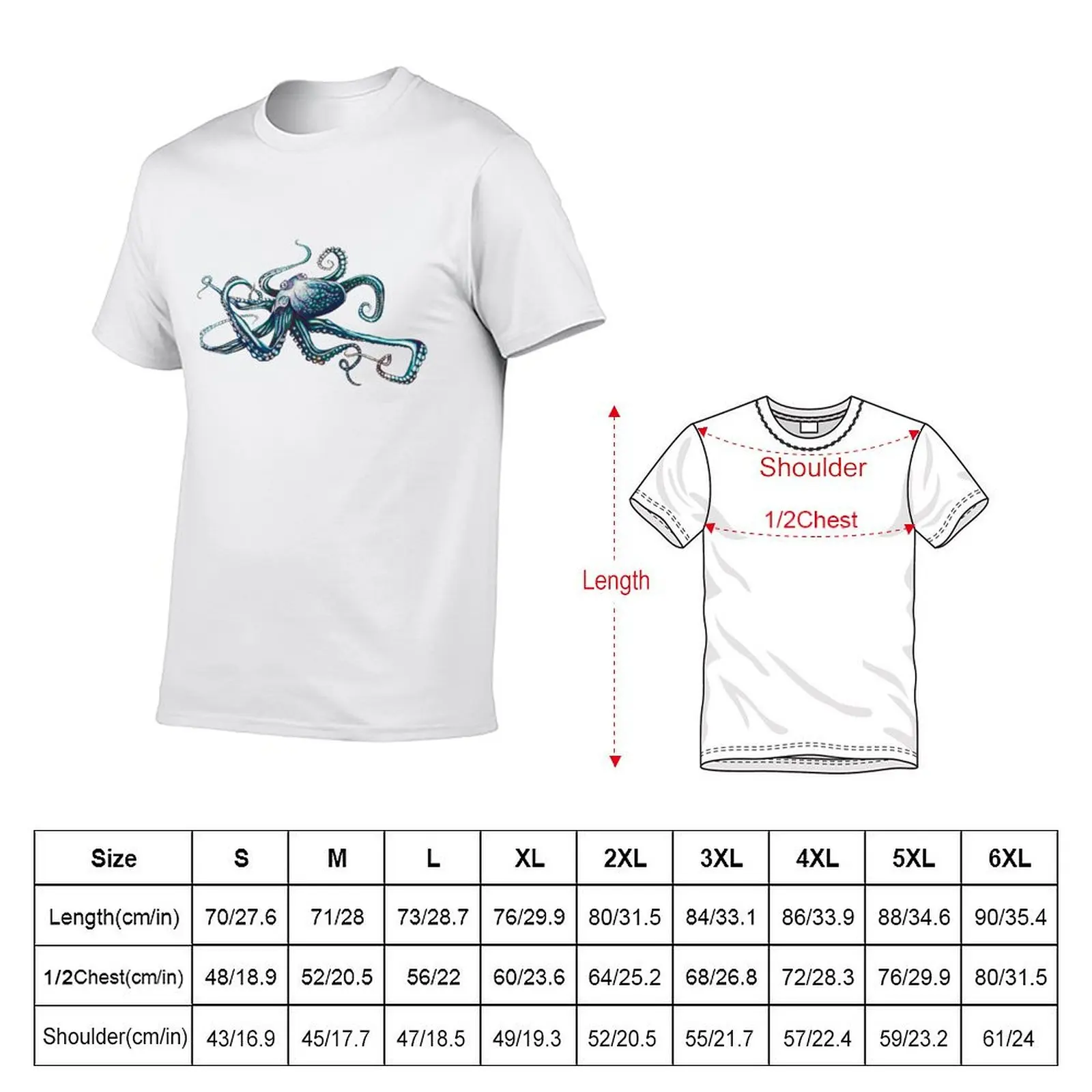 Octopus T-Shirt t shirt personalised man t shirts high quality luxury brand T-Shirt