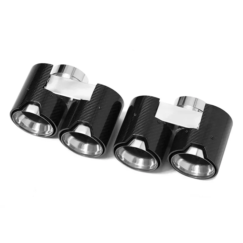 

NEW SYPES OEM for G20 G21 320i 330i 330e Carbon Fiber Glossy Inner Silver M High Performance No Welding Muffler Tip Tailpipe