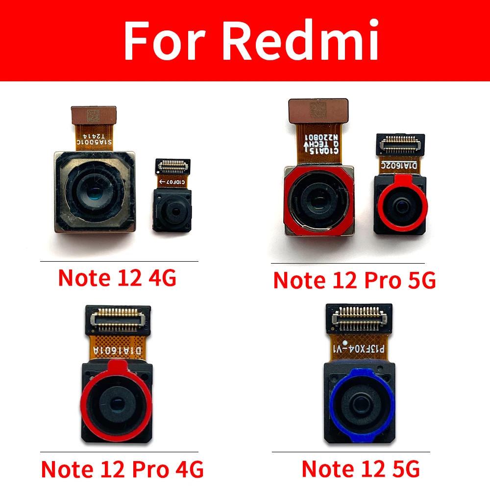 New Rear Camera For Xiaomi Redmi Note 12 Pro 4G 5G Back Camera Module Flex View Replacement Spare Parts