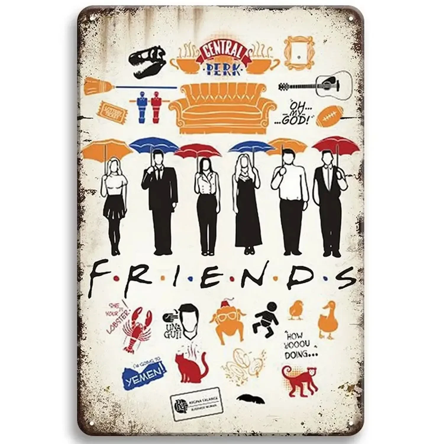 ترحيب سنترال بيرك فريند ملصق معدني لوحة خمر القهوة تين تسجيل مقهى بار متجر الجدار الديكور علامات الحديد الكلاسيكية صدئ