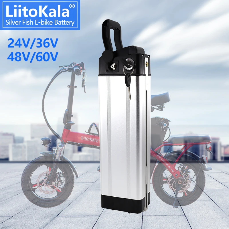 LiitoKala 48V 10Ah 15Ah 20Ah Аккумулятор Silver Fish