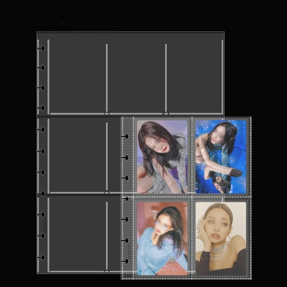 A5/Big A5 Binder Sleeves Clear Mushroom Sheet Photo Album Refill Pages Kpop Photocard Protector 1/2//4 Pocket 3.5/7/3inch Insert