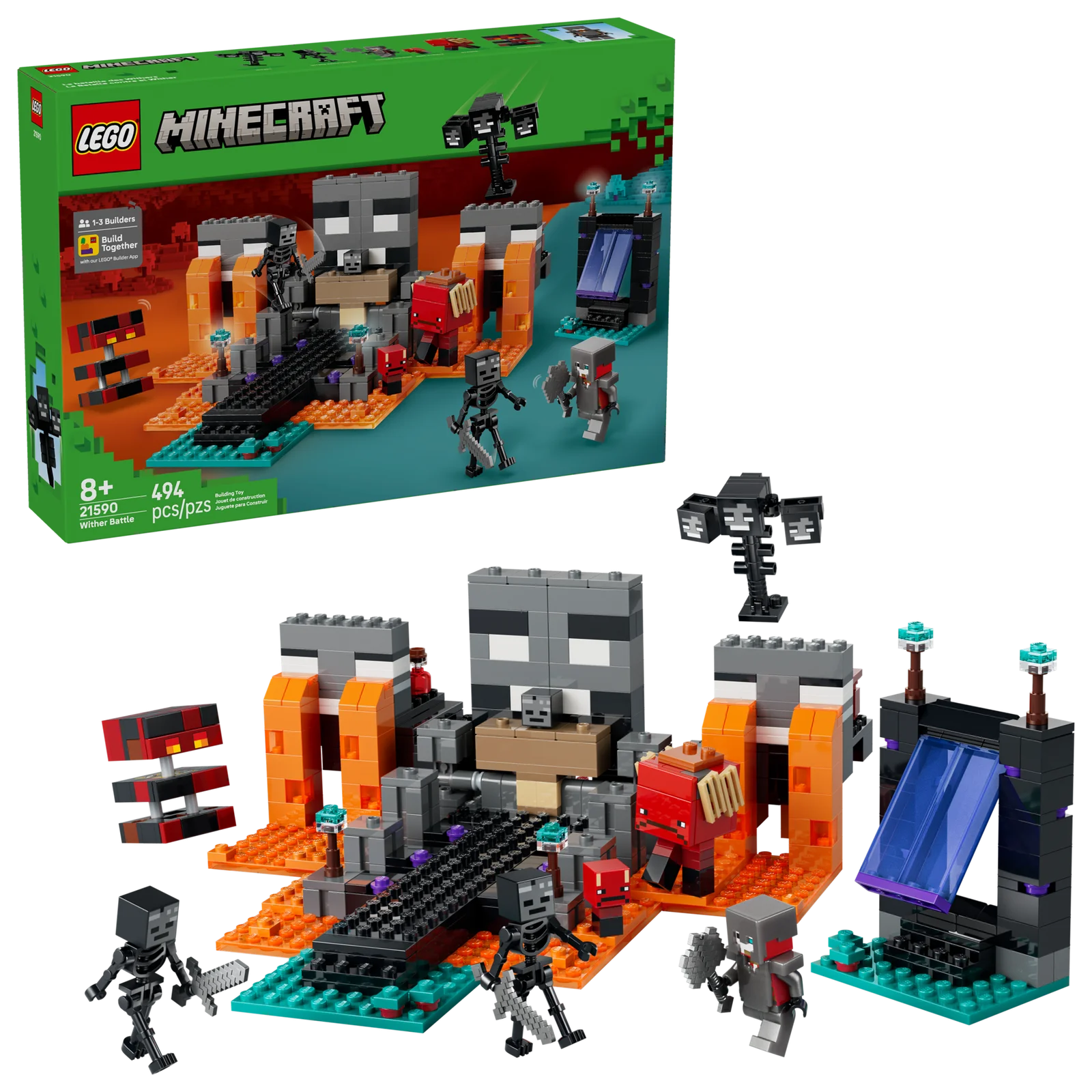 LEGO ®   Transporte de Minecraft ®    Wither Battle (21590) Juguete de Construcción para Niños y Niñas de 8 Años en Adelante, 494 Piezas