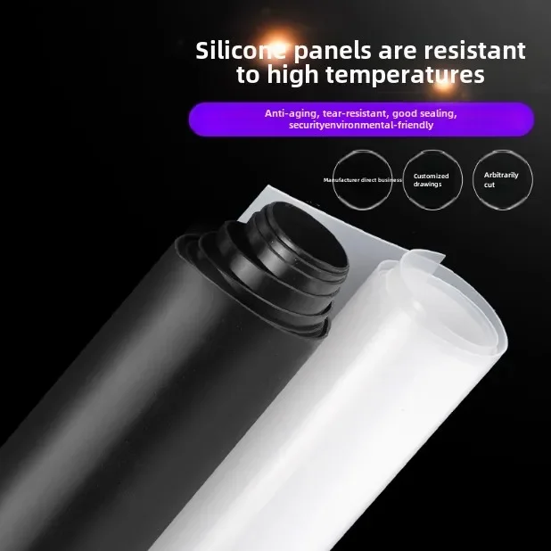 1PC Silicone Rubber Sheet Plate Mat High Temperature Resistant Clear Gasket Transparent Thick 0.5 1 2 3 4 5mm