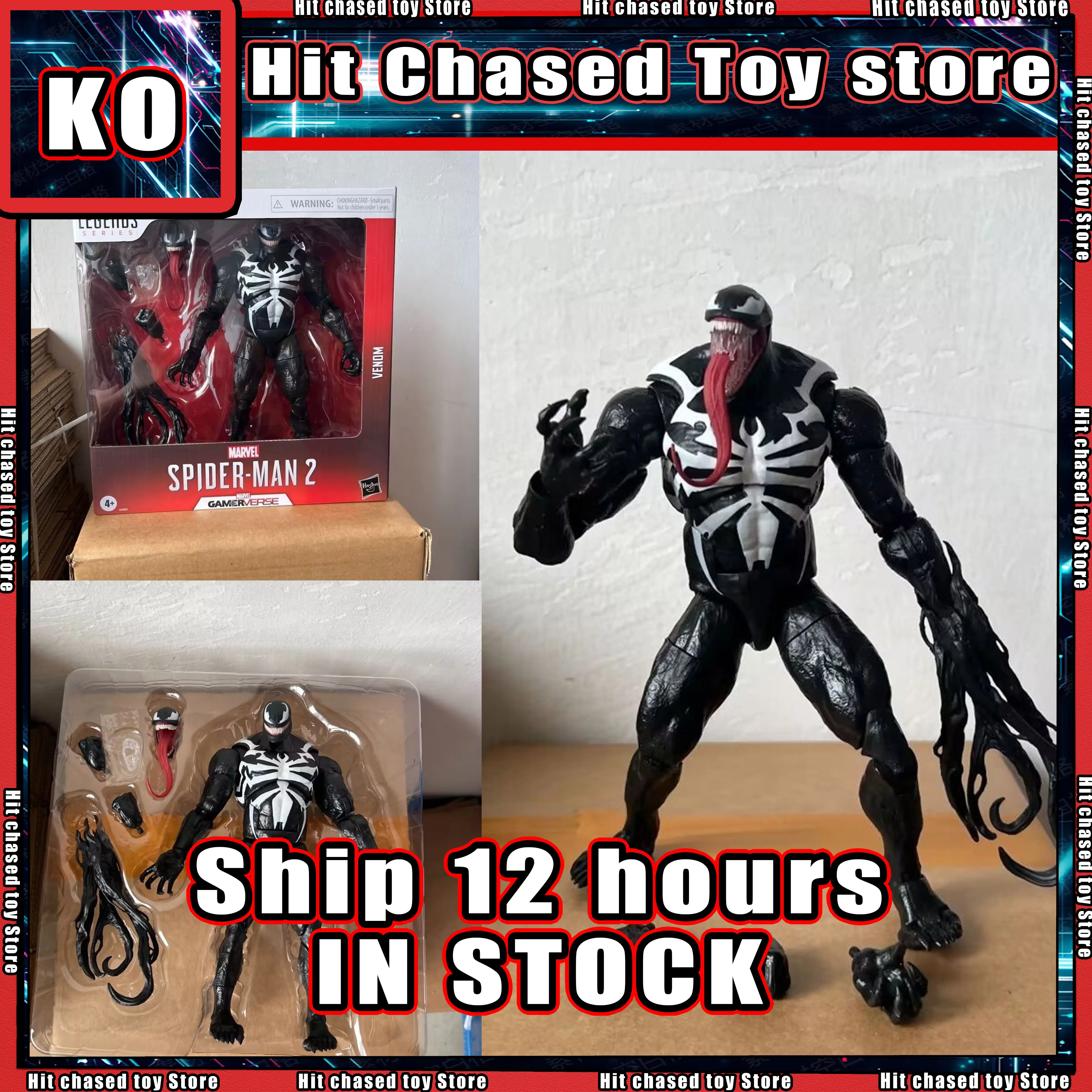 

IN STOCK KO Game Ver Hasbro Venom Figurine Marvel Spider Man Anime Action Figures SpiderMan Movable Statue Model Gifts Toys