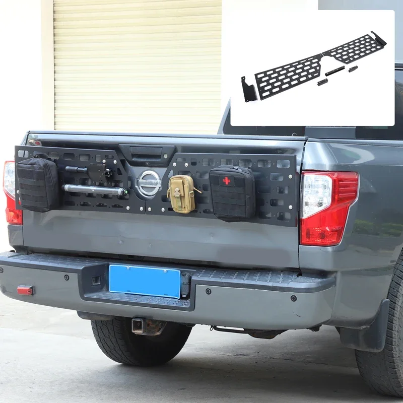 For Nissan Titan 2016-2023 Automotive exterior modification Automotive tailgate outer tool hanging plate aluminum alloy