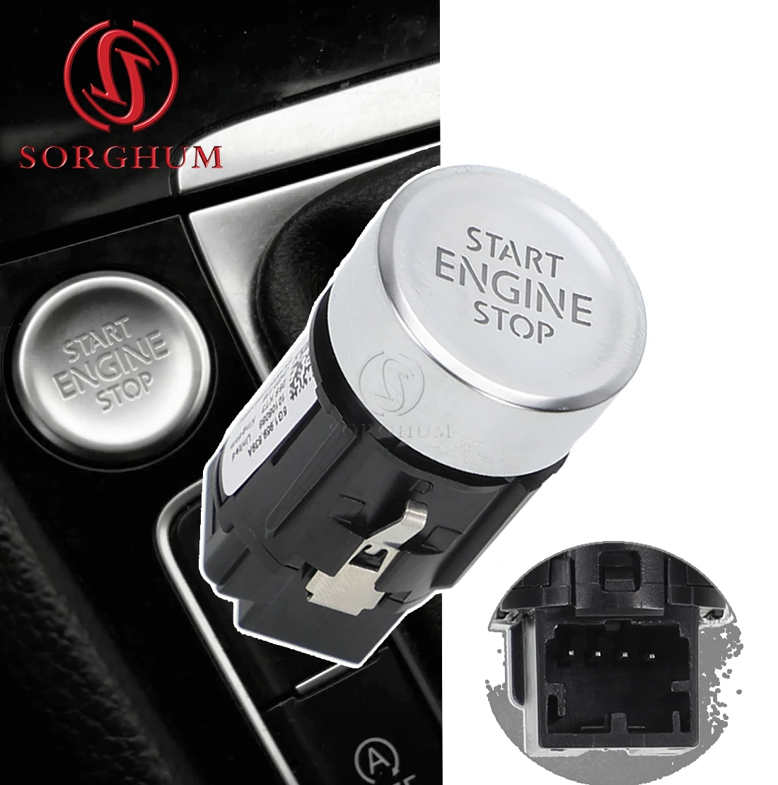 

SORGHUM 5G1959839 Keyless Start Stop Engine one-button Switch Ignition Starter Button For VW Golf 7 MK7 VII 5G1959839A Car Parts