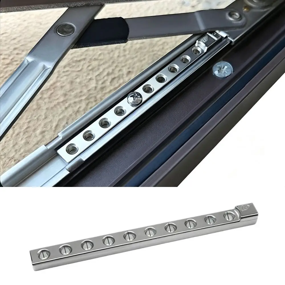 Durable Zinc Alloy Window Limiter Multiple Hole Fixed Design Window Sliding Support Non Punching Window Lock Buckle Home Use